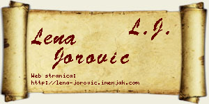Lena Jorović vizit kartica